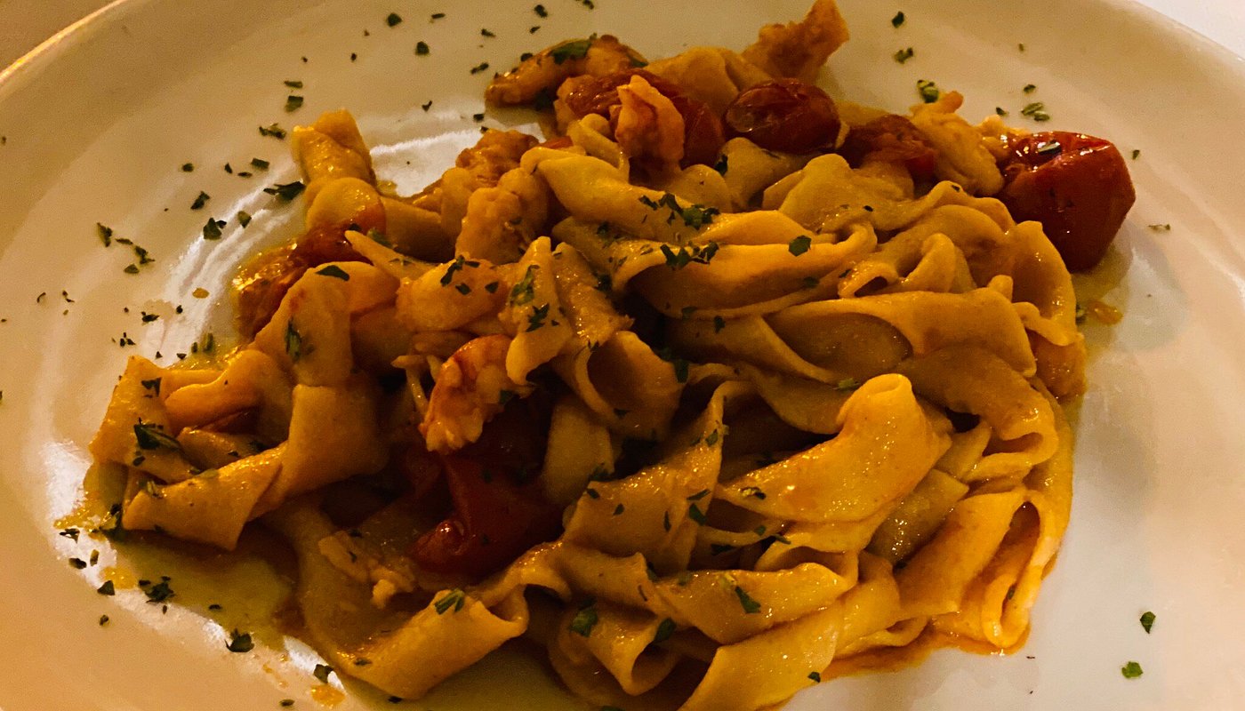 Sagne 'ncannulate con Gamberi